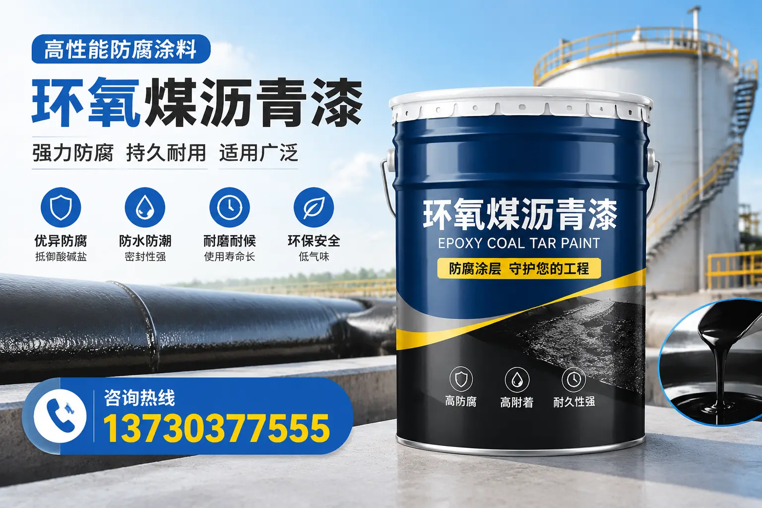 环氧煤沥青漆的耐久性分析,适合阿拉善的使用场景